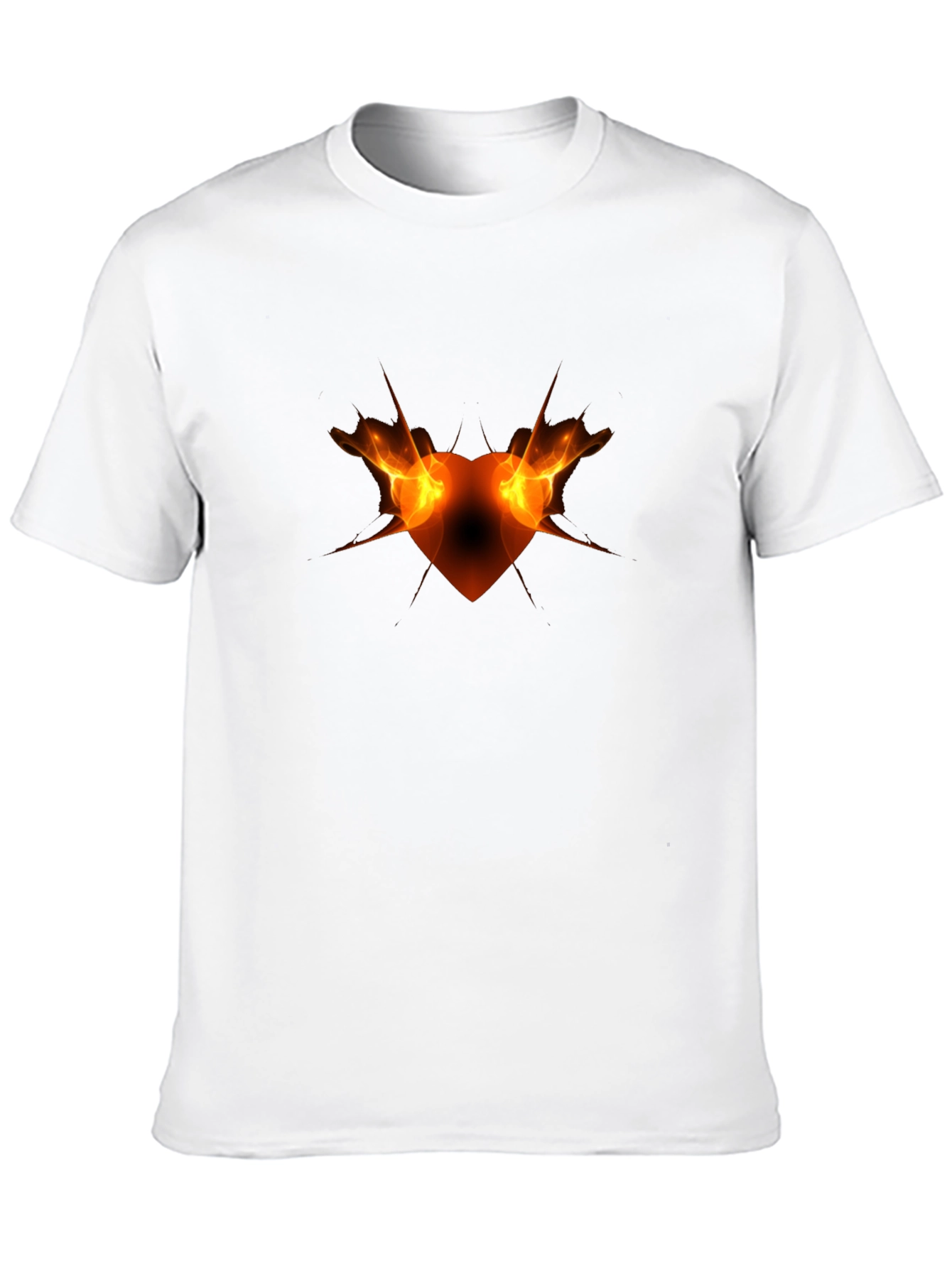 Fiery Heart Graphic Black Tee