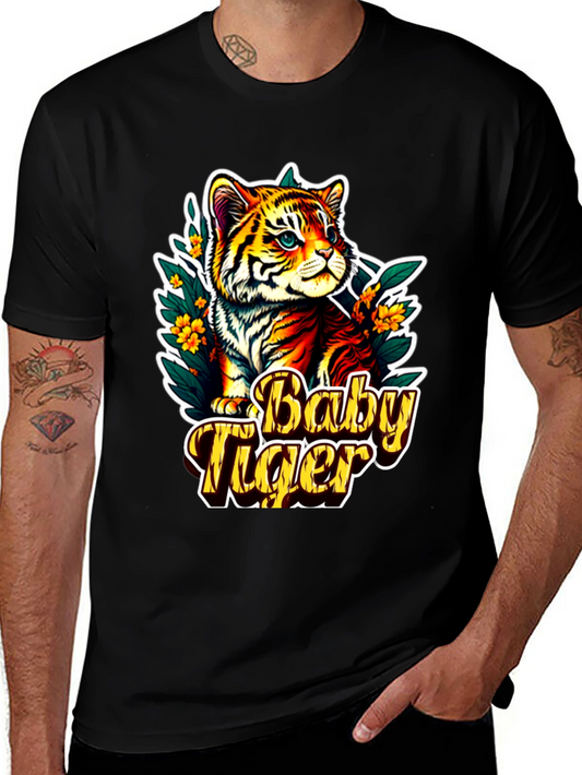Baby Tiger Graphic Tee - Cute Animal T-Shirt