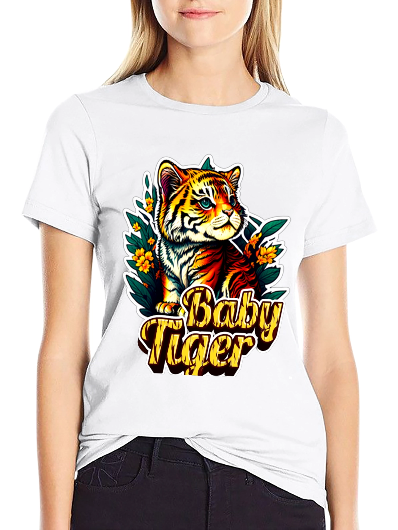 Baby Tiger Graphic Tee - Cute Animal T-Shirt