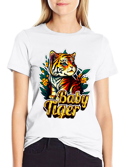 Baby Tiger Graphic Tee - Cute Animal T-Shirt