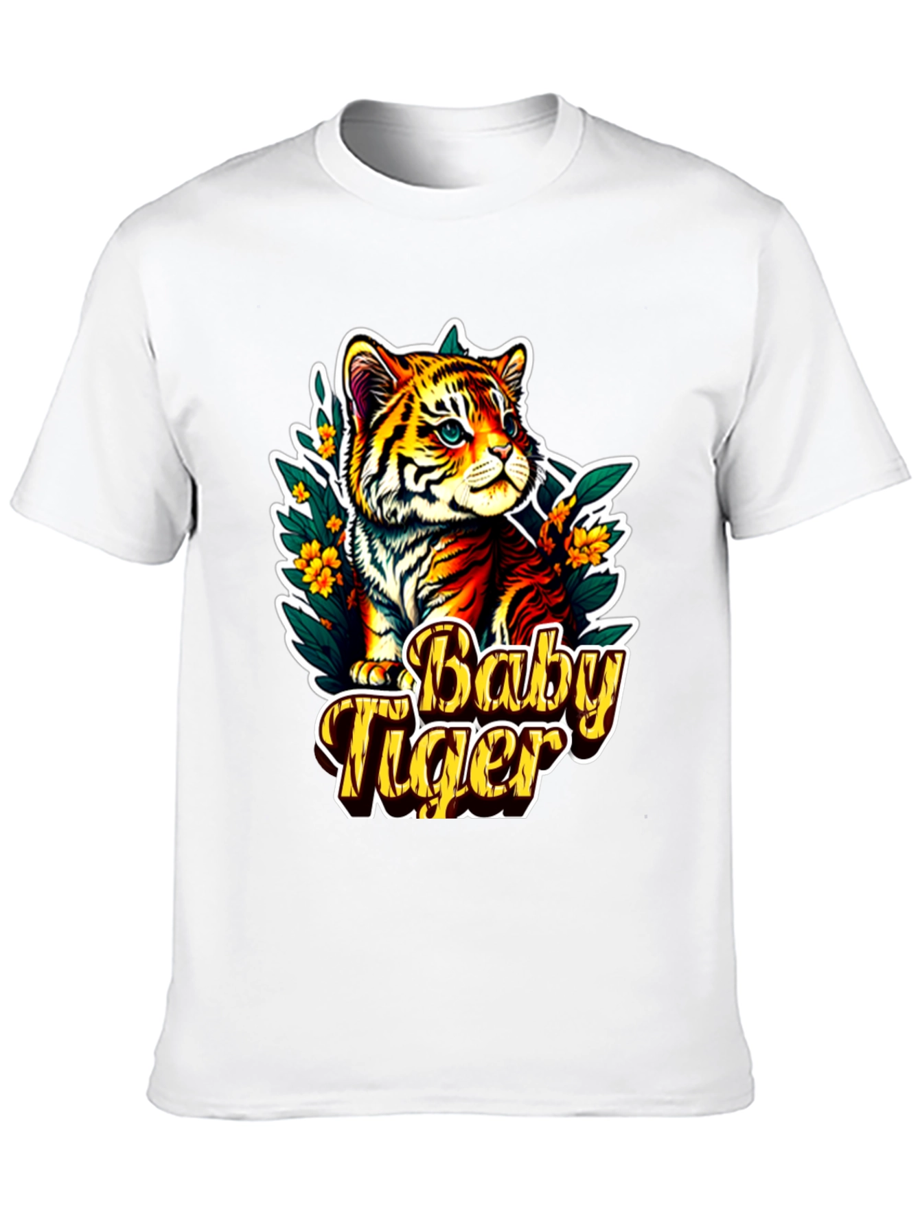 Baby Tiger Graphic Tee - Cute Animal T-Shirt