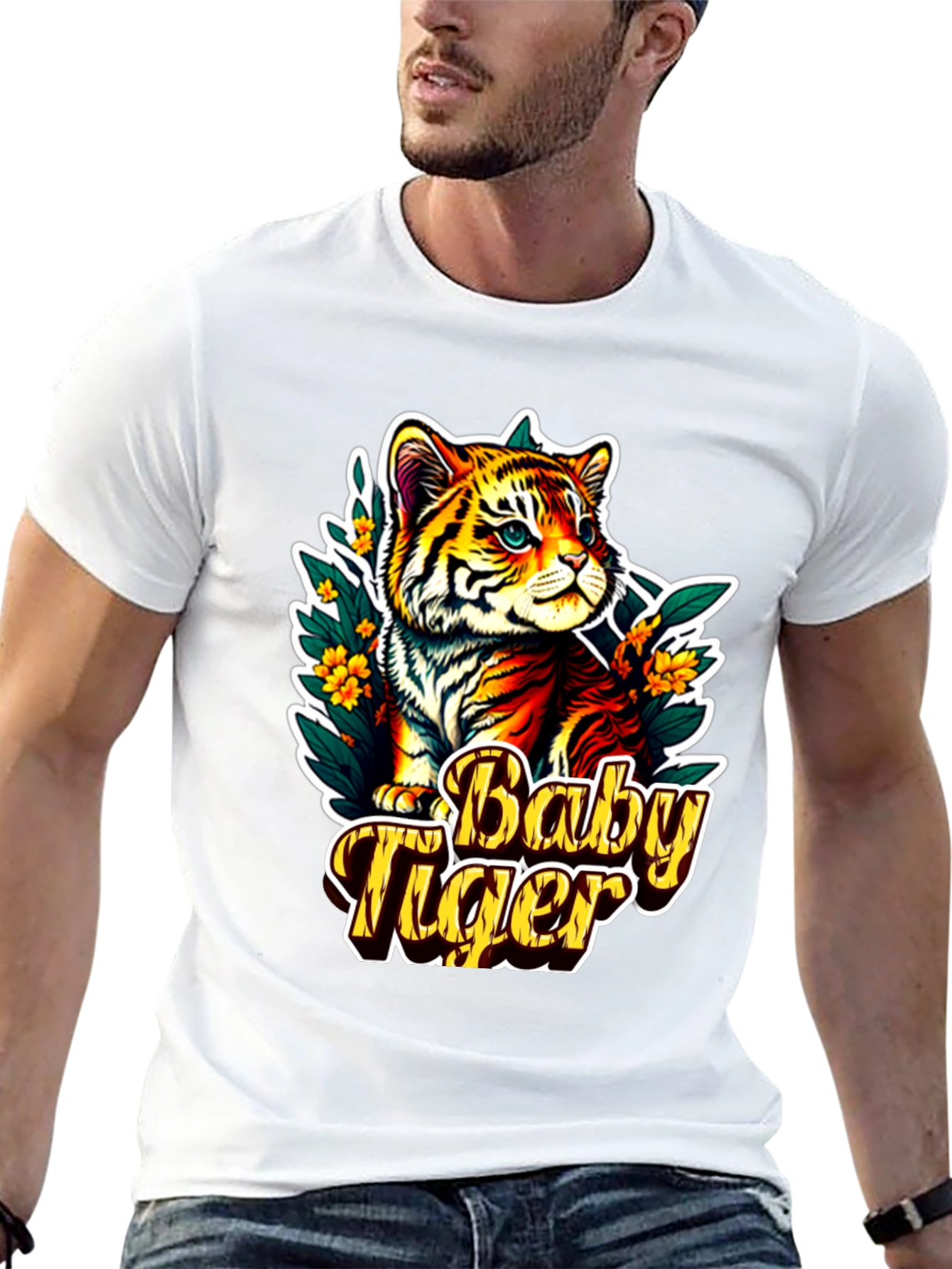 Baby Tiger Graphic Tee - Cute Animal T-Shirt