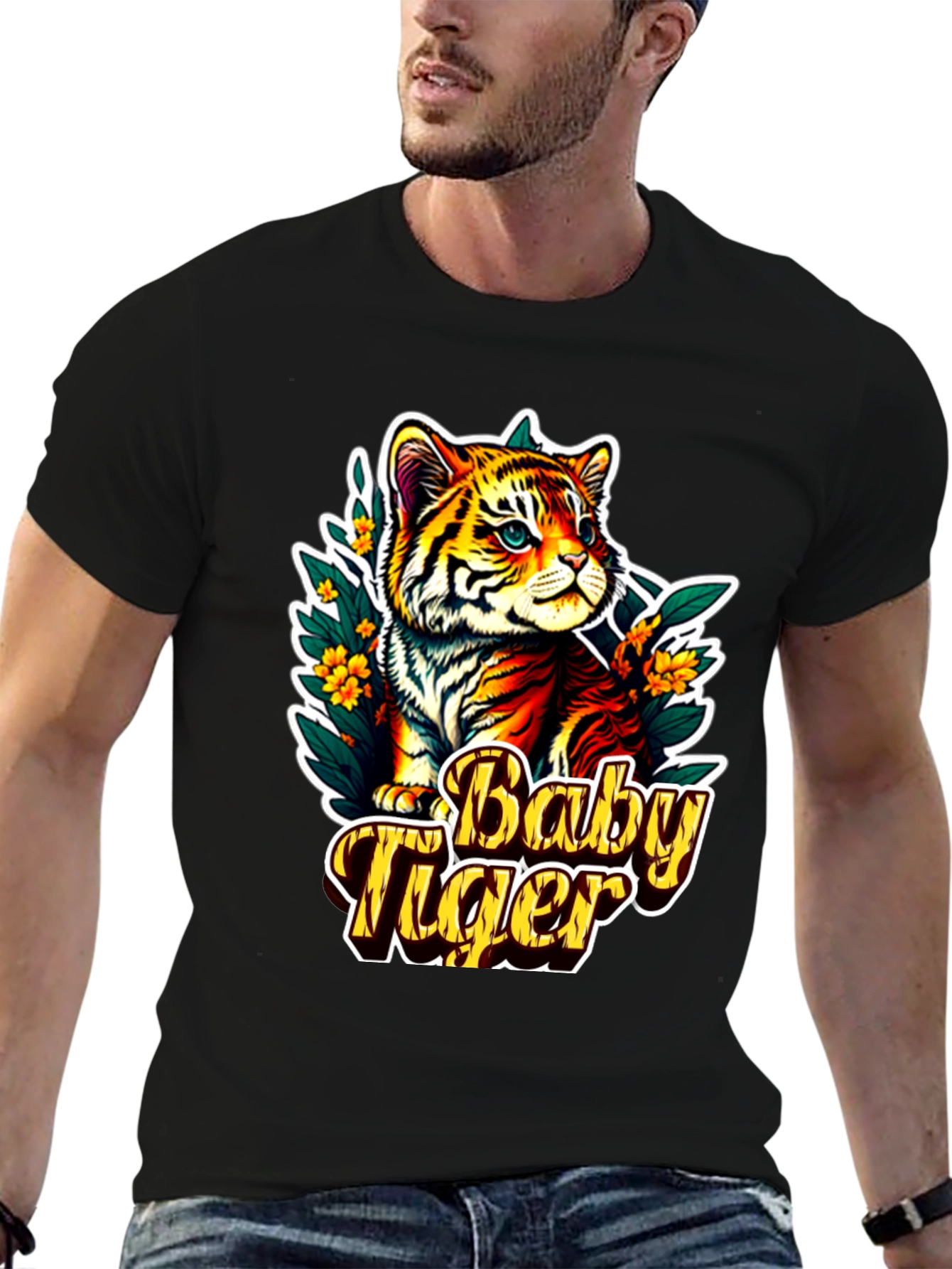 Baby Tiger Graphic Tee - Cute Animal T-Shirt