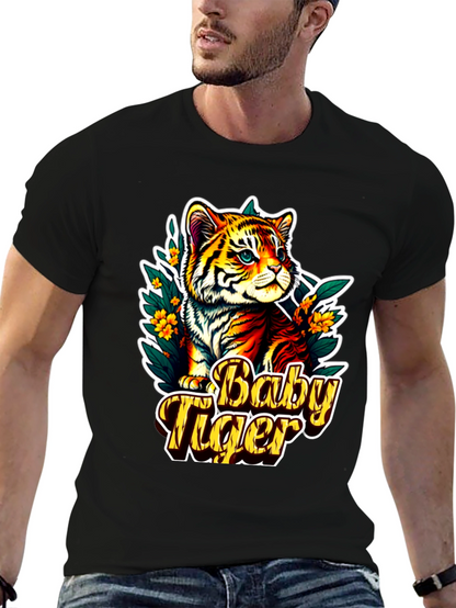 Baby Tiger Graphic Tee - Cute Animal T-Shirt