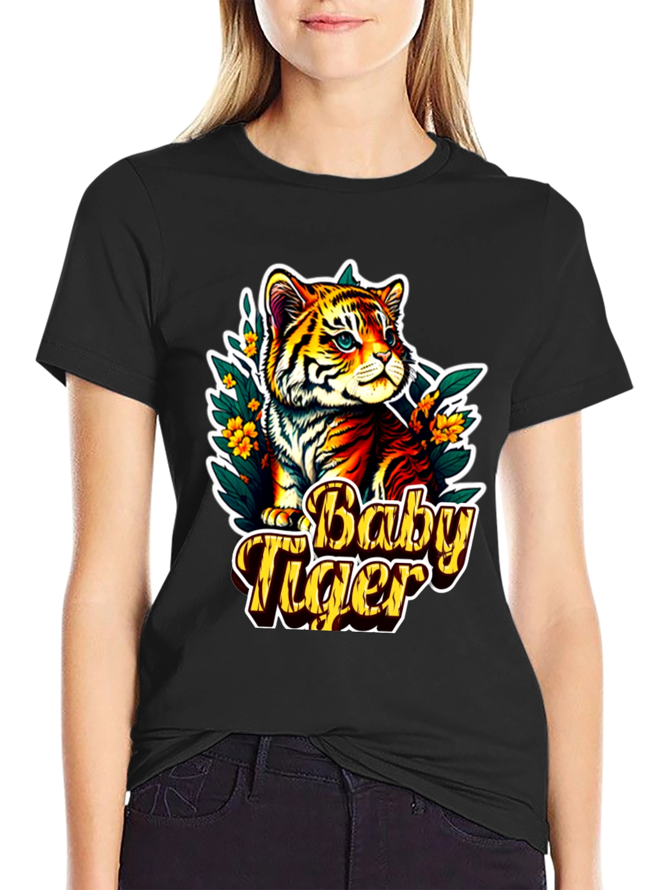 Baby Tiger Graphic Tee - Cute Animal T-Shirt