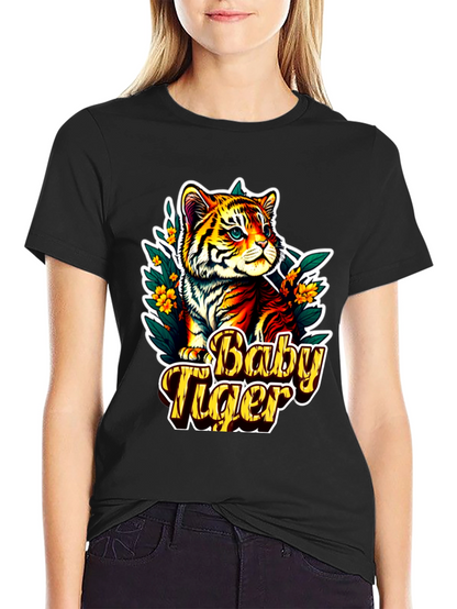 Baby Tiger Graphic Tee - Cute Animal T-Shirt