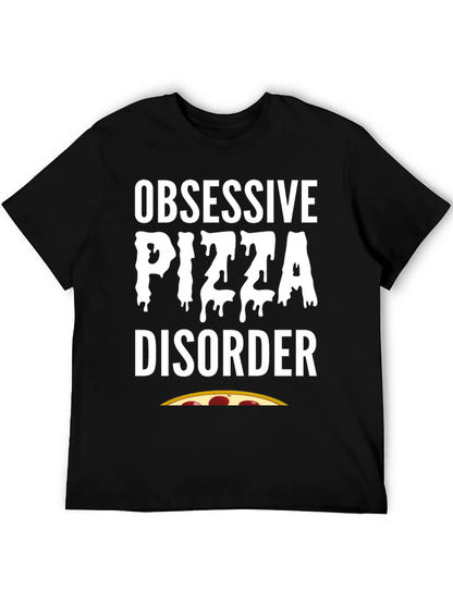 Obsessive Pizza Disorder Black T-Shirt