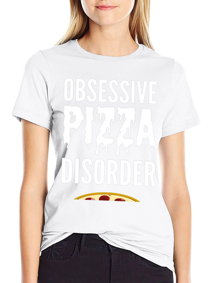 Obsessive Pizza Disorder Black T-Shirt