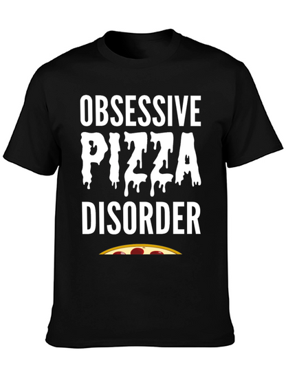 Obsessive Pizza Disorder Black T-Shirt