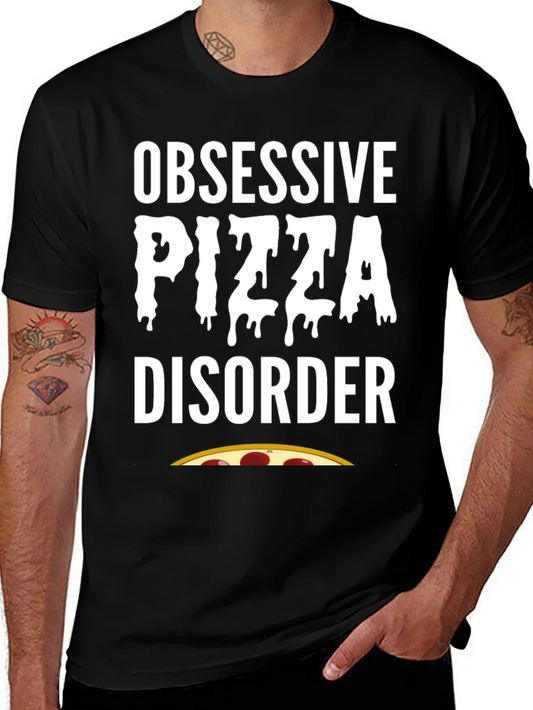 Obsessive Pizza Disorder Black T-Shirt