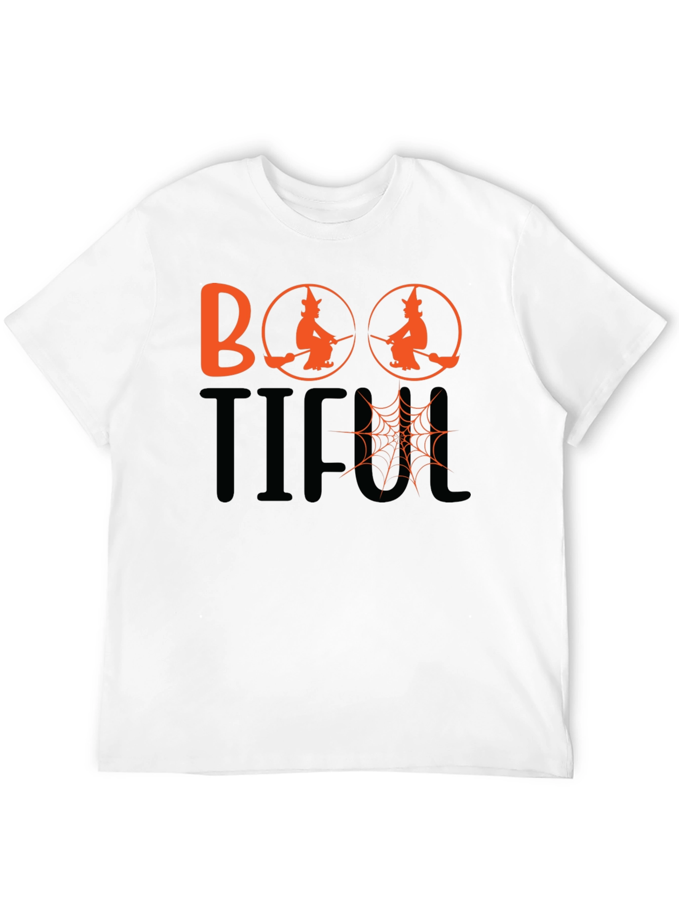 Boo-tiful Halloween T-Shirt - Witch & Spider Web Design