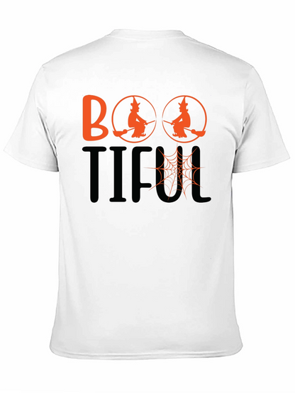 Boo-tiful Halloween T-Shirt - Witch & Spider Web Design