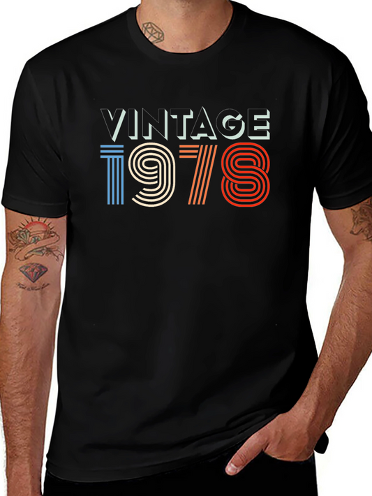 Vintage 1978 Graphic Tee - Retro Birthday T-Shirt