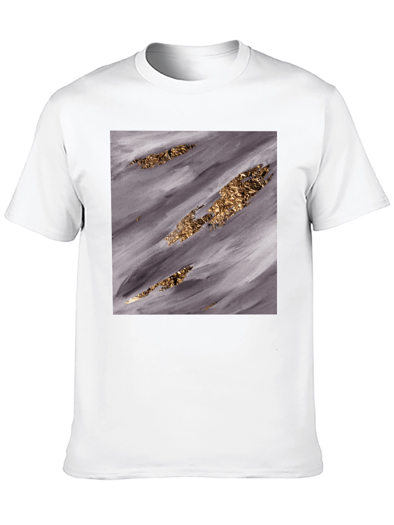 Abstract Gold & Grey T-Shirt
