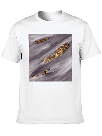 Abstract Gold & Grey T-Shirt