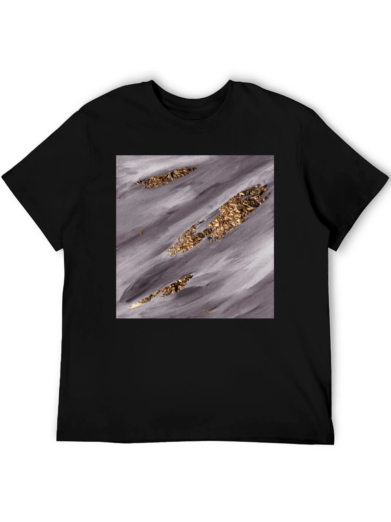 Abstract Gold & Grey T-Shirt