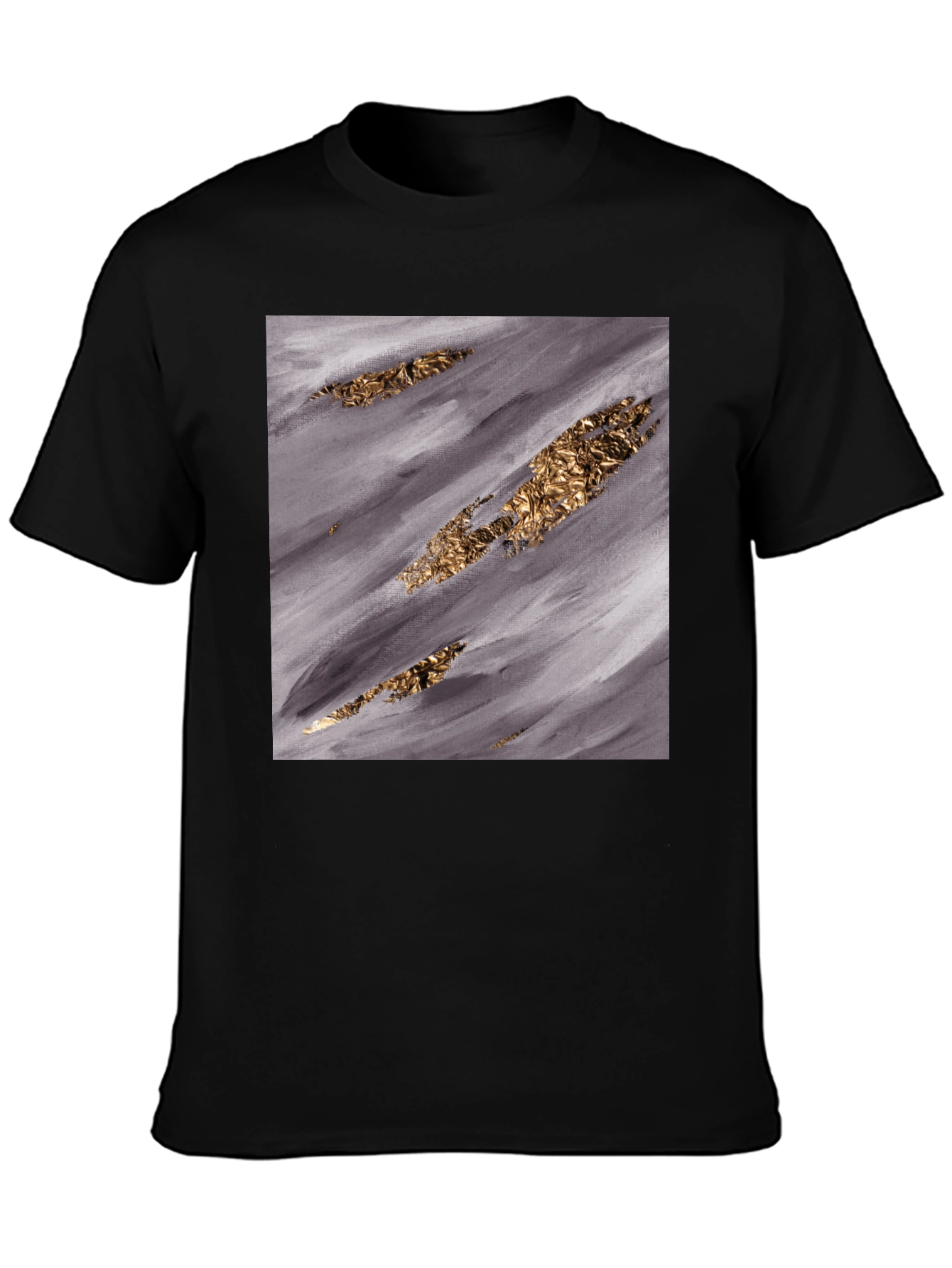 Abstract Gold & Grey T-Shirt
