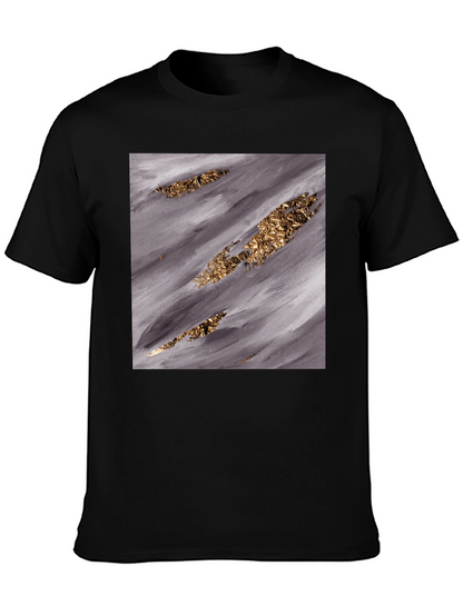 Abstract Gold & Grey T-Shirt