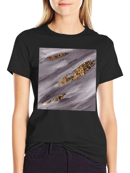 Abstract Gold & Grey T-Shirt