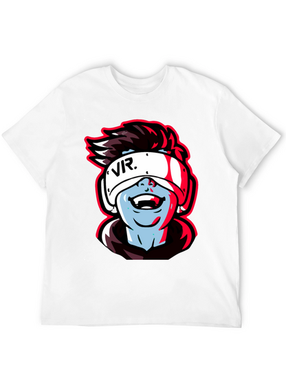 VR Gamer Graphic Tee - Black Cotton Shirt