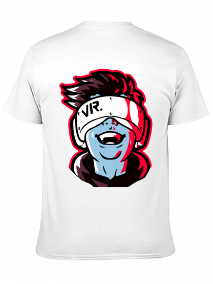 VR Gamer Graphic Tee - Black Cotton Shirt