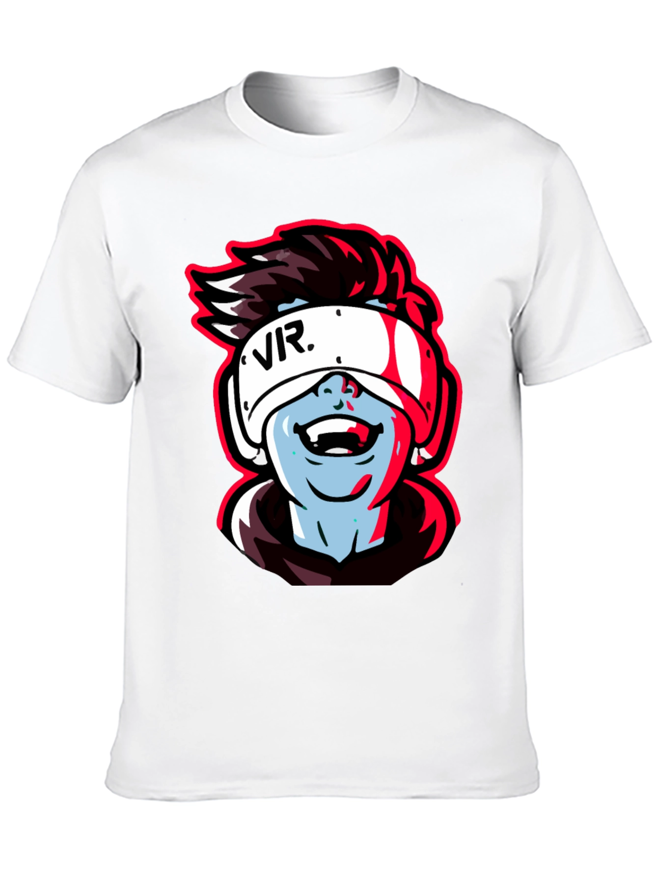 VR Gamer Graphic Tee - Black Cotton Shirt