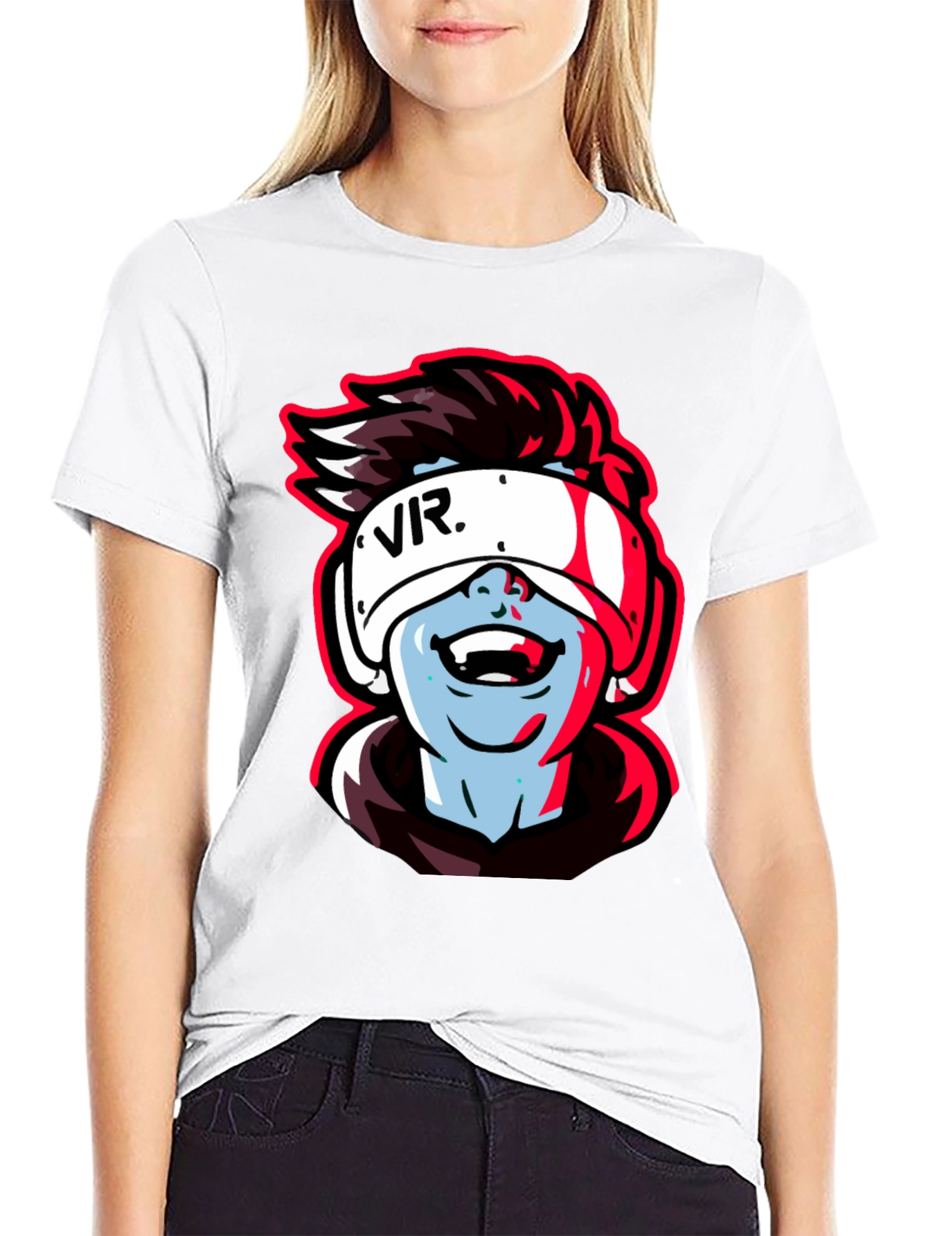 VR Gamer Graphic Tee - Black Cotton Shirt