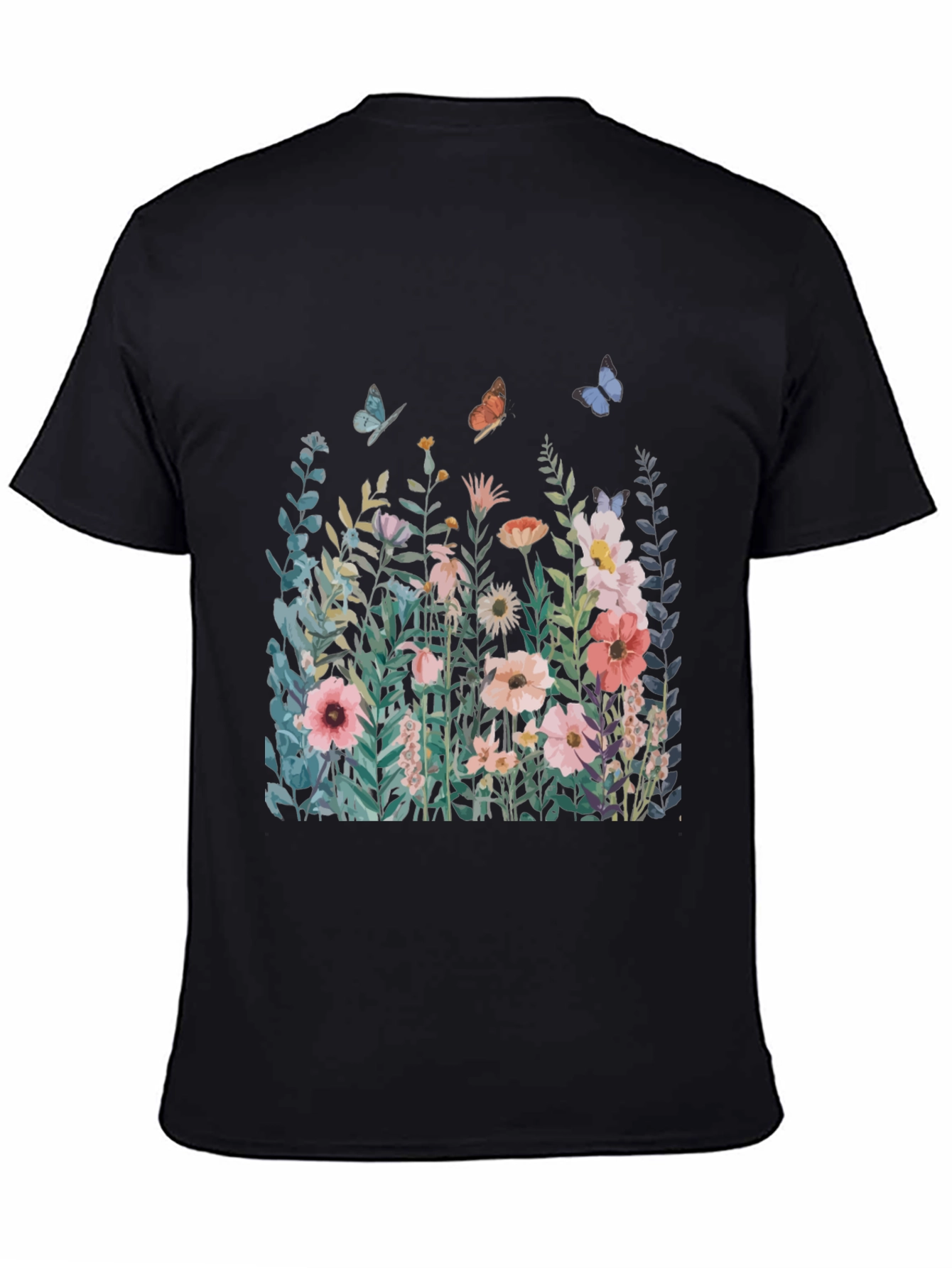 Floral Butterfly Graphic T-Shirt - Nature Inspired Tee