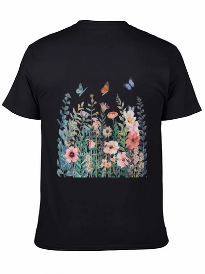 Floral Butterfly Graphic T-Shirt - Nature Inspired Tee