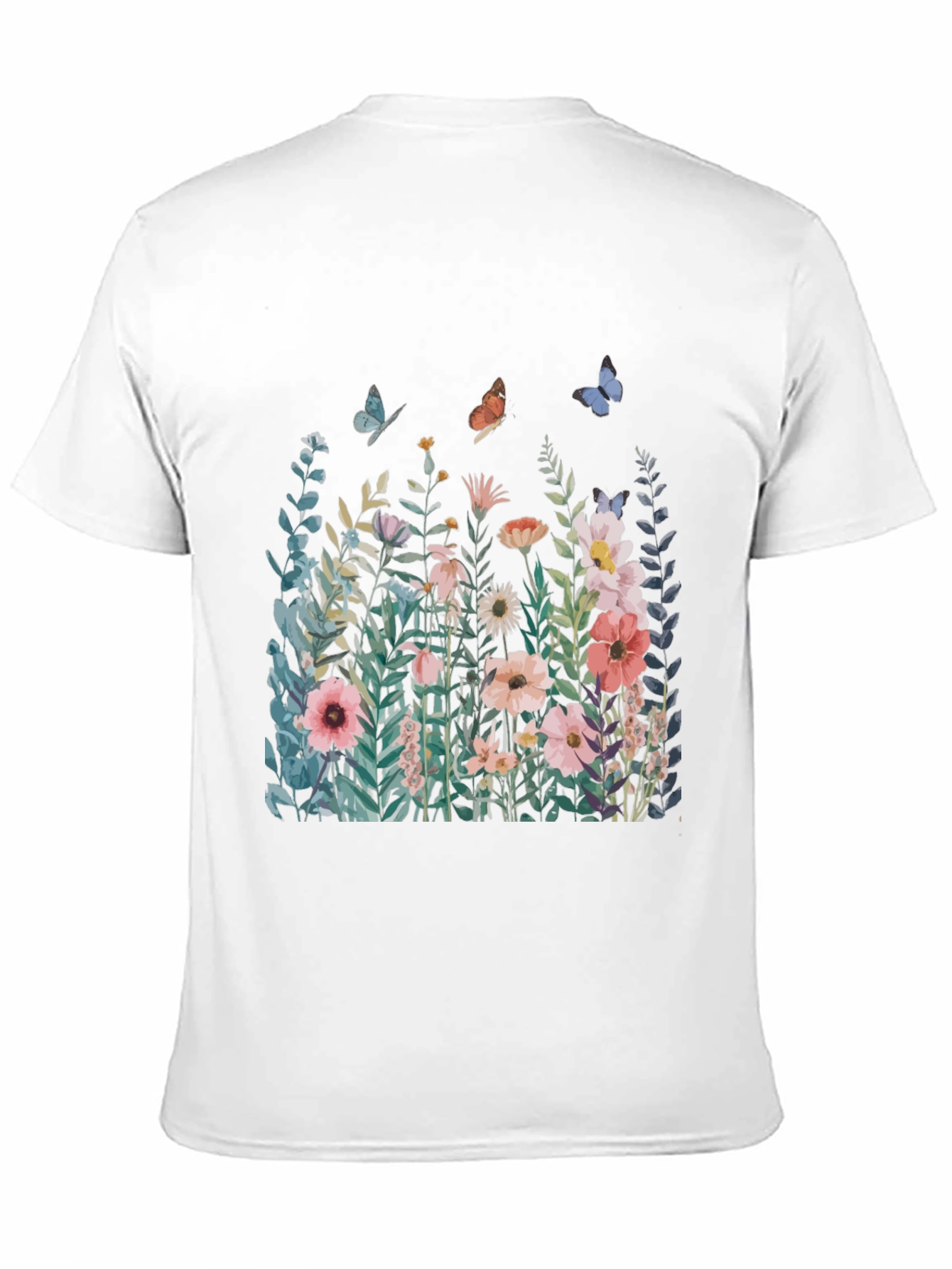 Floral Butterfly Graphic T-Shirt - Nature Inspired Tee