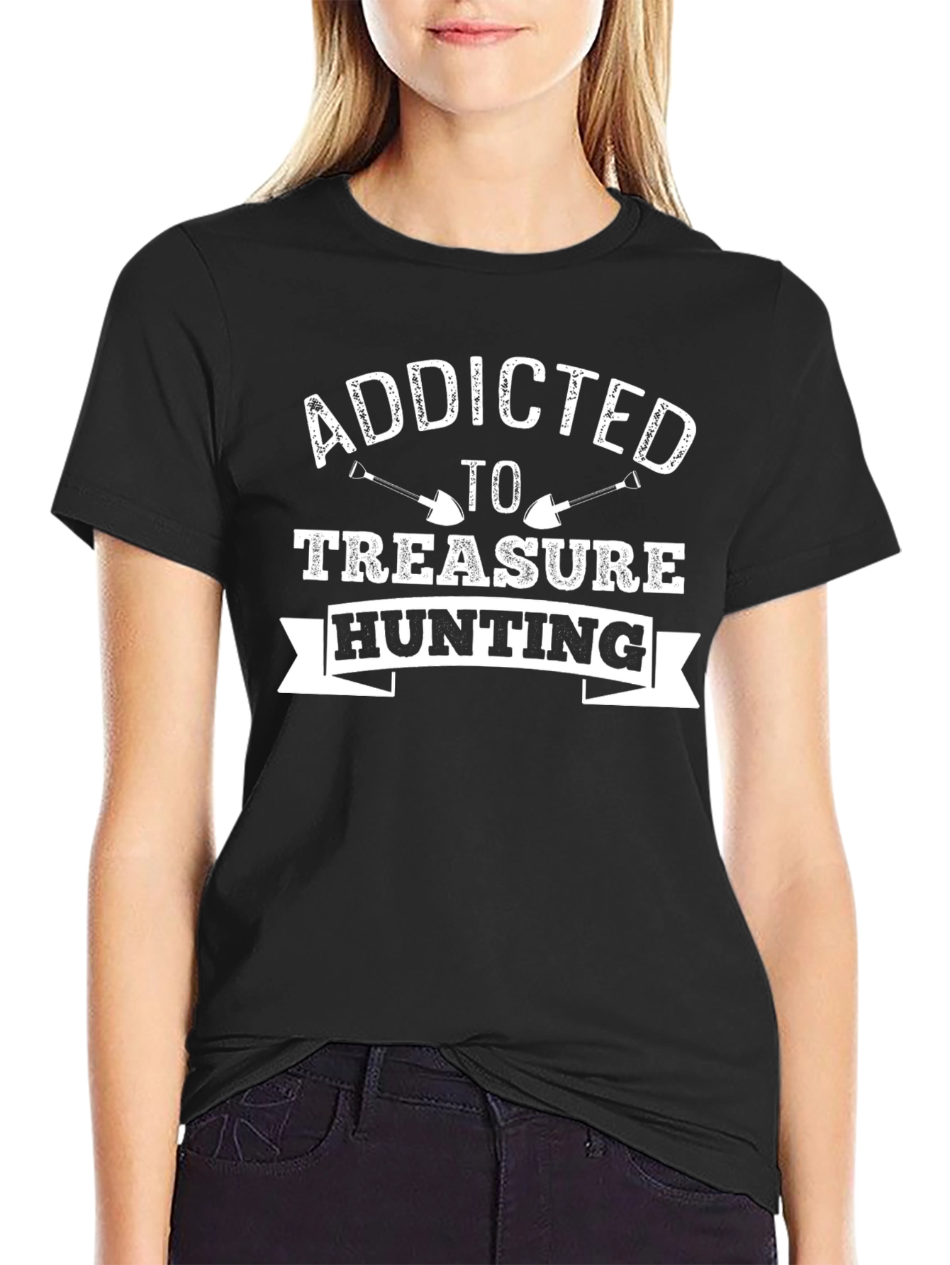Addicted to Treasure Hunting Black T-Shirt