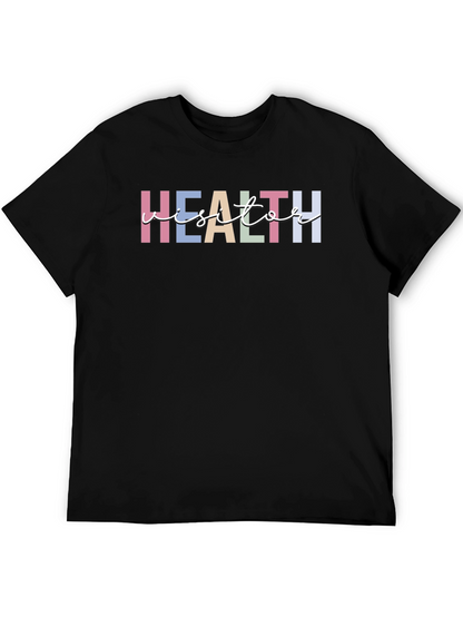 Health Visitor T-Shirt - Pastel Lettering