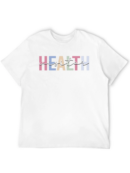 Health Visitor T-Shirt - Pastel Lettering