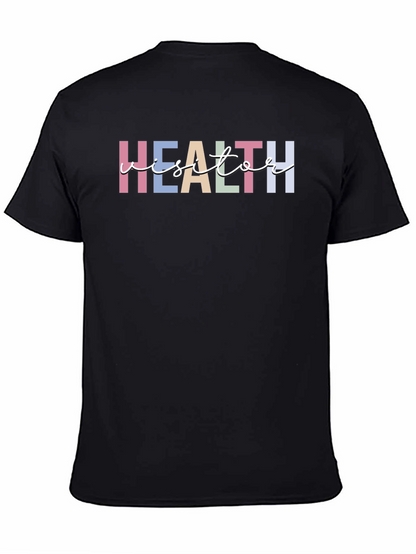 Health Visitor T-Shirt - Pastel Lettering