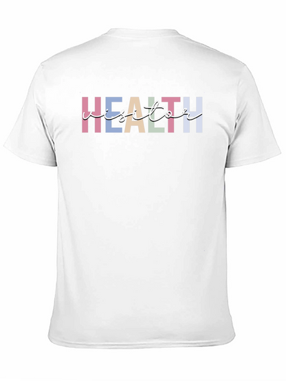 Health Visitor T-Shirt - Pastel Lettering