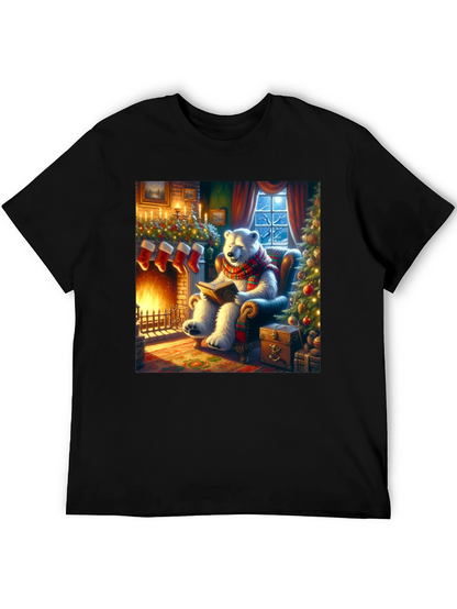 Festive Bear Reading T-Shirt