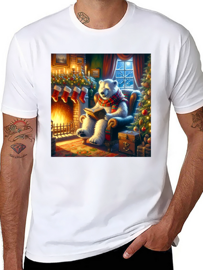 Festive Bear Reading T-Shirt