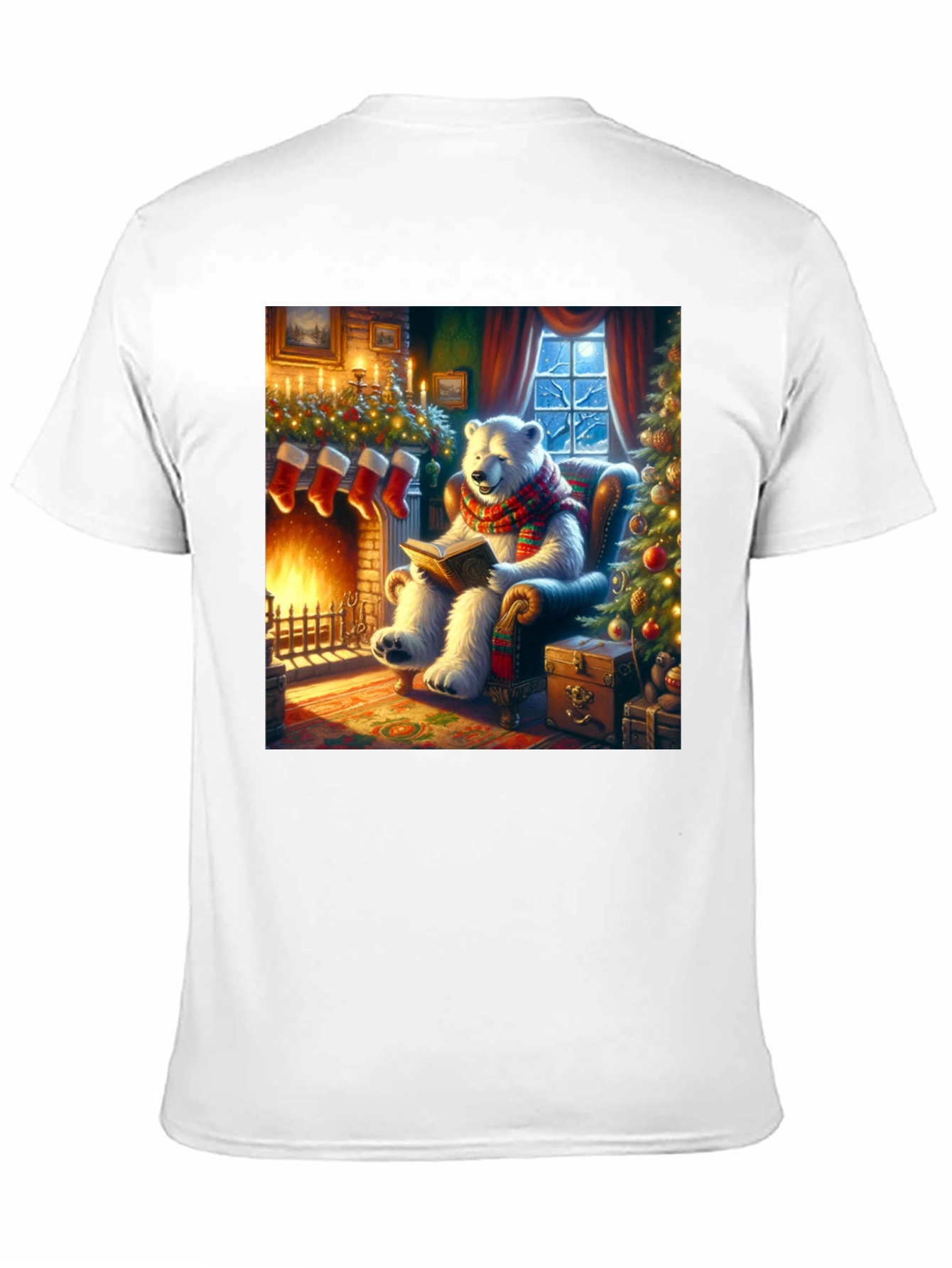 Festive Bear Reading T-Shirt