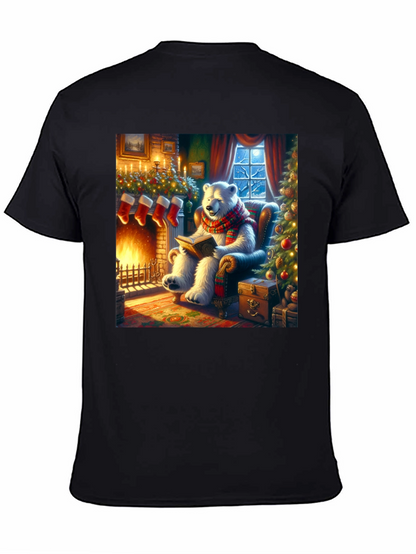Festive Bear Reading T-Shirt