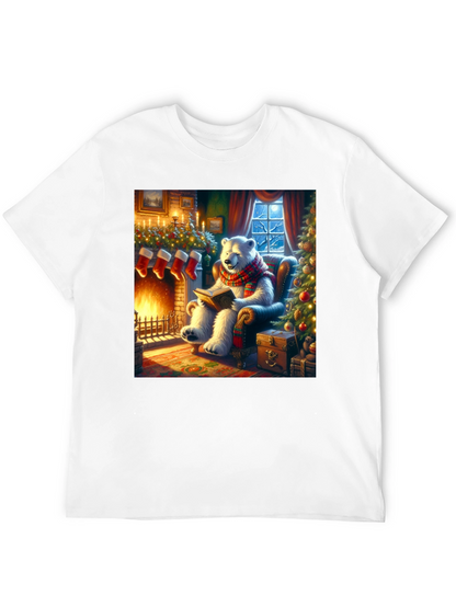 Festive Bear Reading T-Shirt