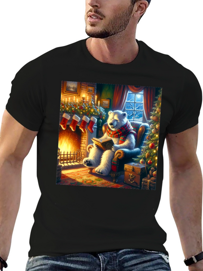 Festive Bear Reading T-Shirt