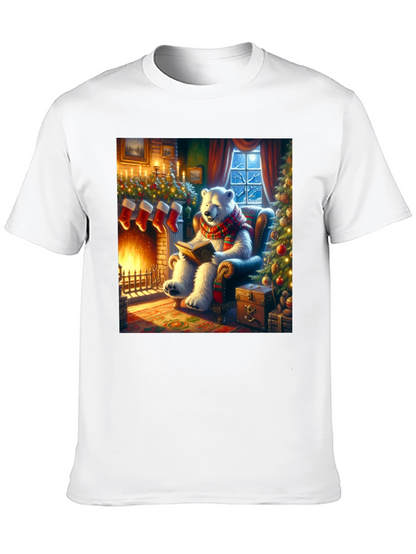 Festive Bear Reading T-Shirt