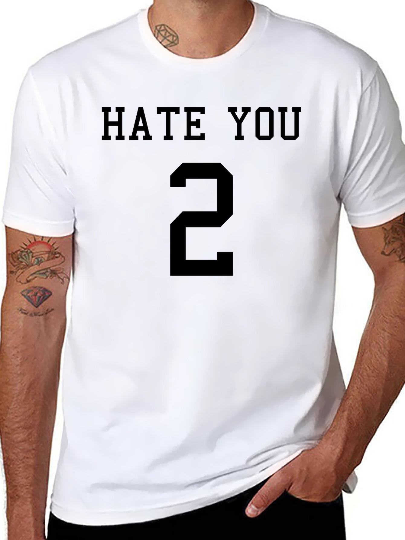 Hate You 2 Graphic T-Shirt - Black