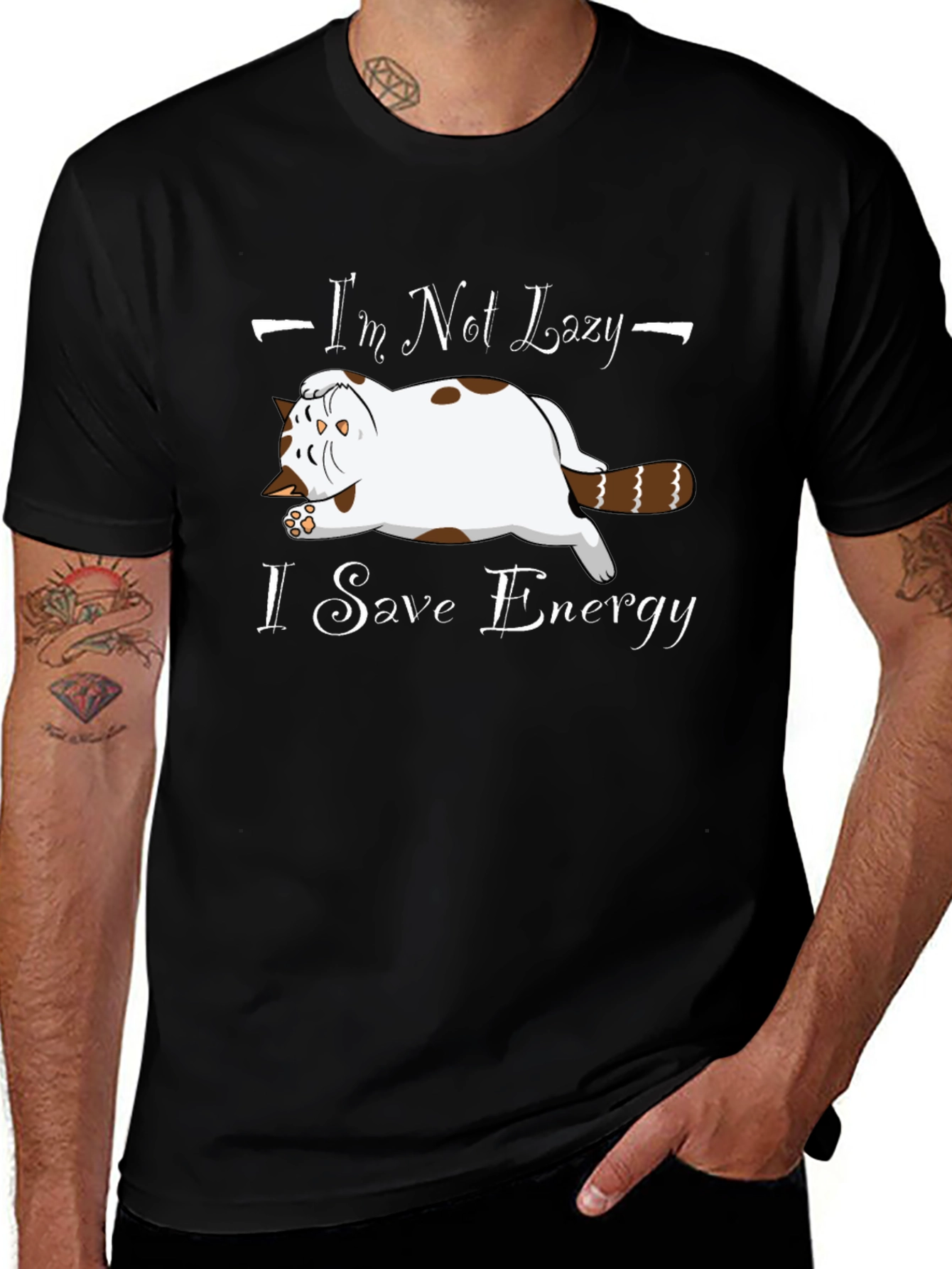 Lazy Cat T-Shirt - Funny Cat Lover Tee