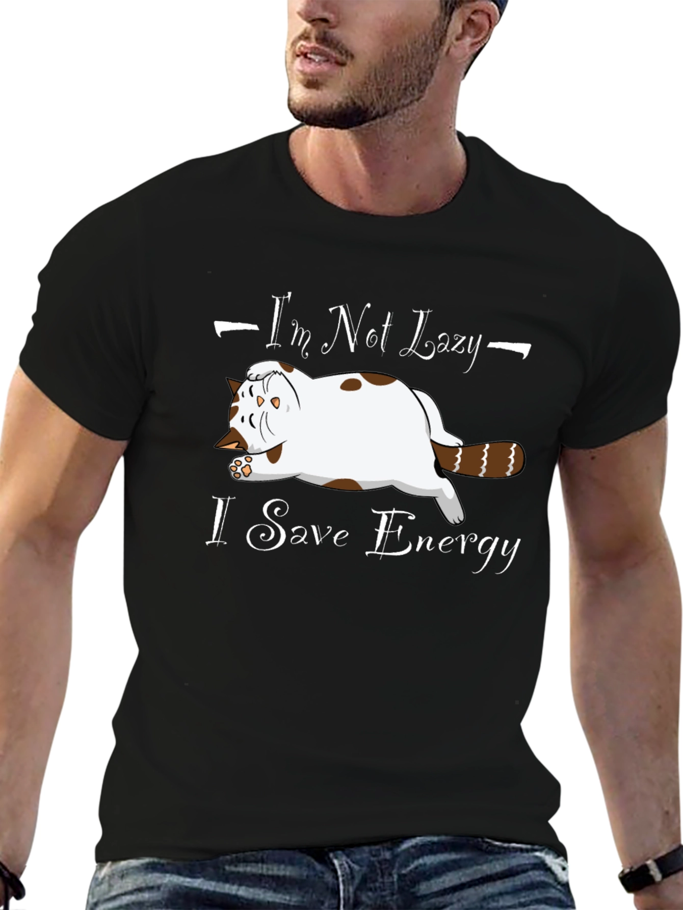Lazy Cat T-Shirt - Funny Cat Lover Tee