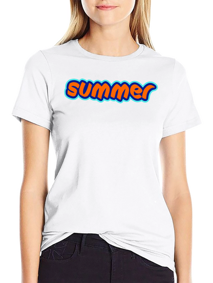 Summer Graphic Tee - Soft Black Cotton T-Shirt