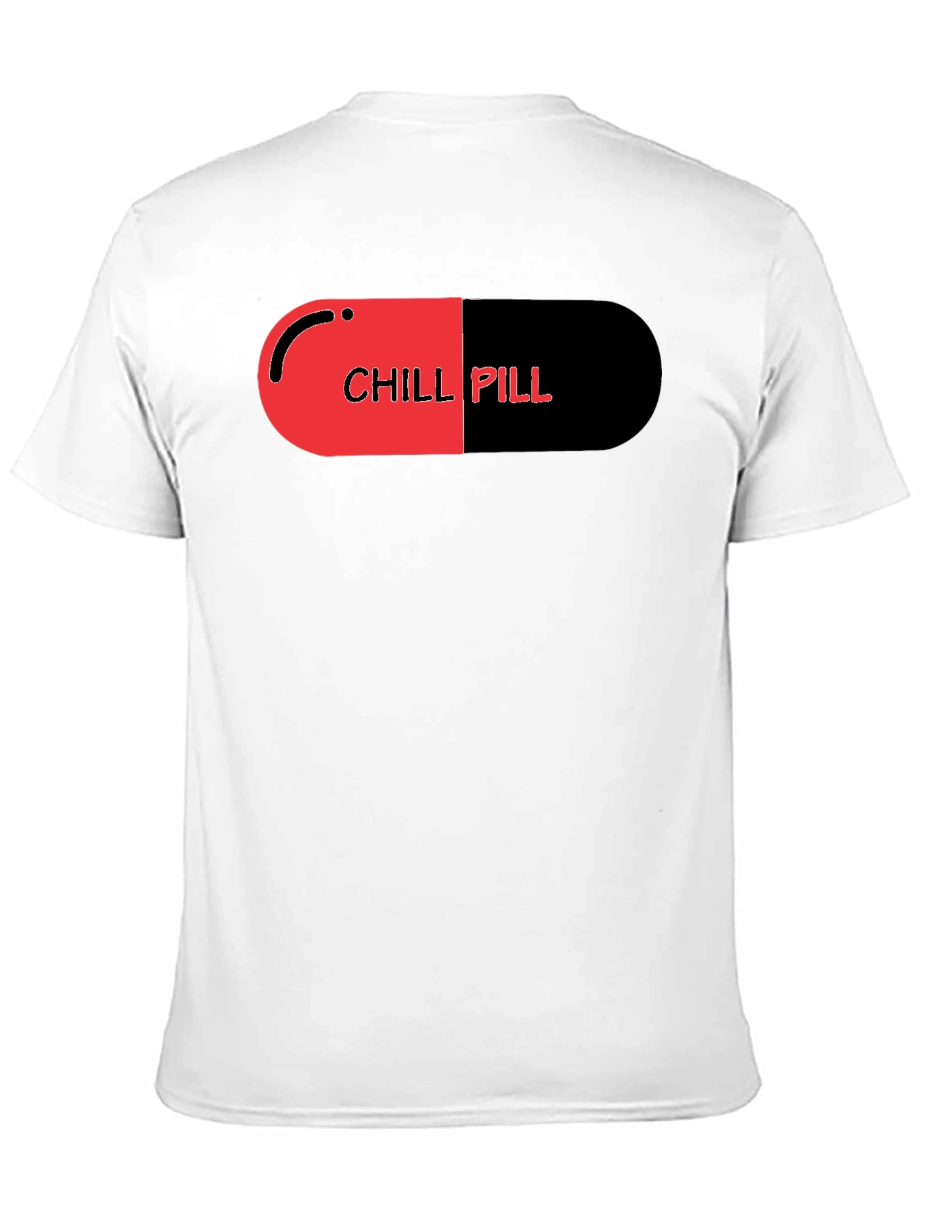 Chill Pill Graphic Print Black T-Shirt