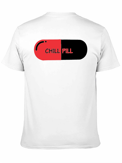 Chill Pill Graphic Print Black T-Shirt