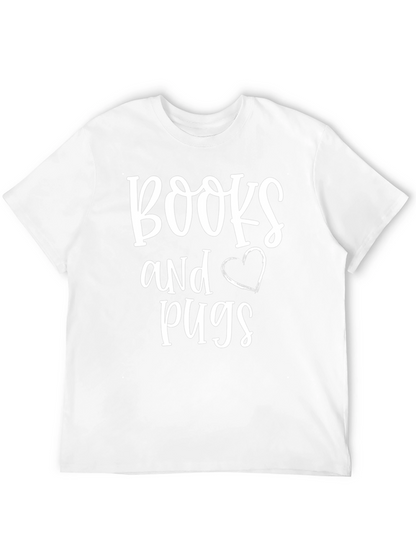 Books and Pugs Black Graphic Tee