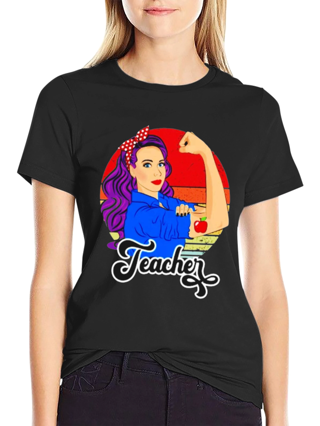 Retro Teacher T-Shirt - Empowered Womens Graphic Tee
